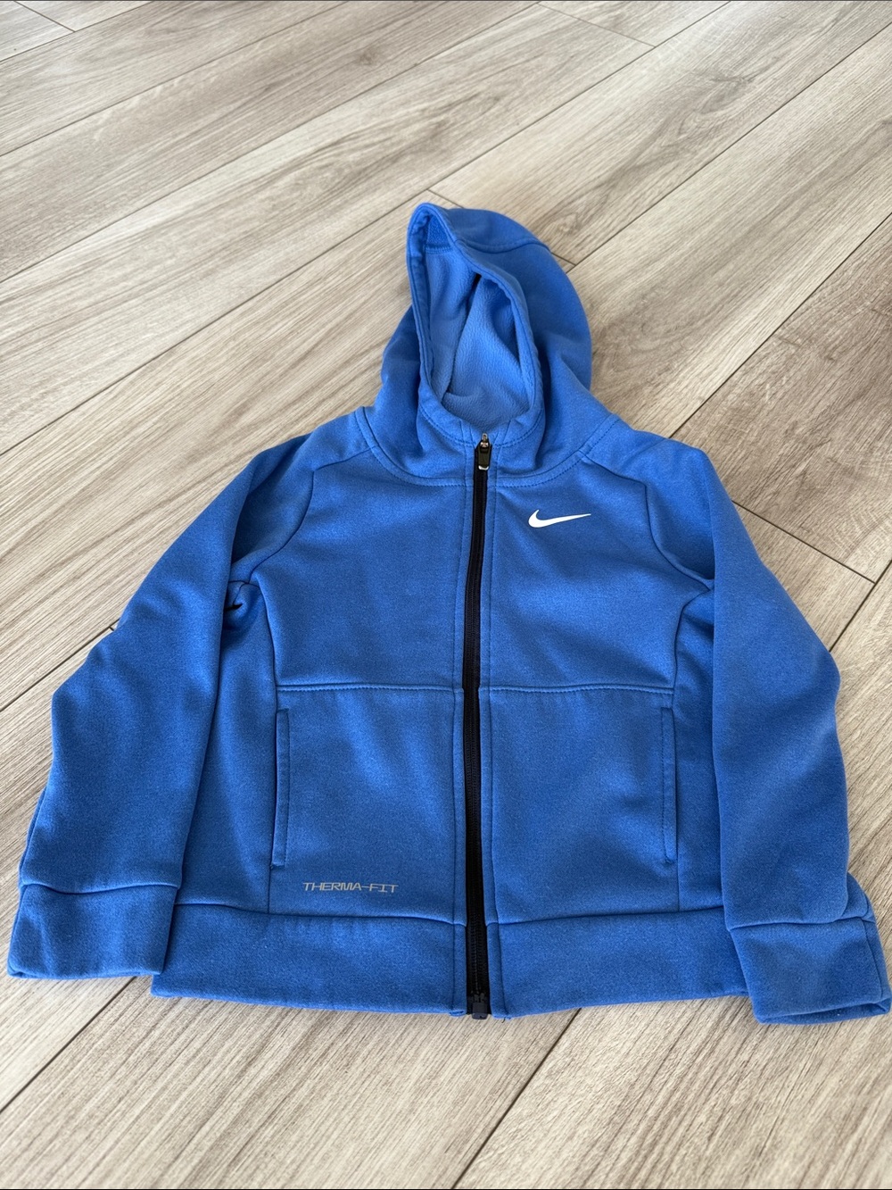 Nike Boys Blue Zip Hoodie with Navy Joggers Set Therma-Fit 4T - Picture 9 of 10